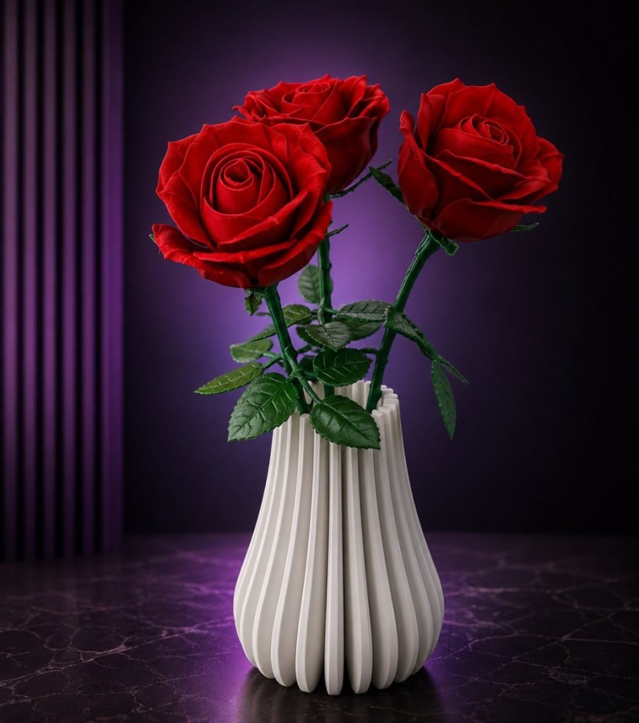 Ribbed Vase